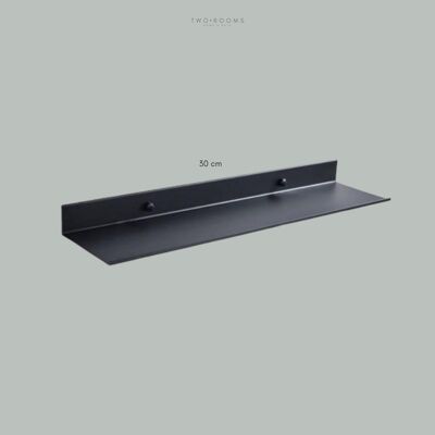 Wandplank douche - badkamer mat zwart - 30cm