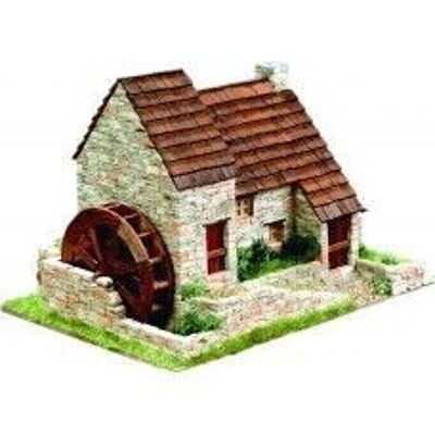 Building kit English house with Watermill- Stone