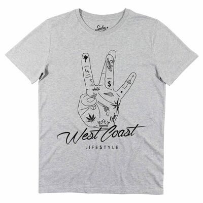 Camiseta de la costa oeste - Camiseta de hip hop de Los Ángeles