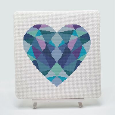 Geometric Heart Cross Stitch Kit , 145g