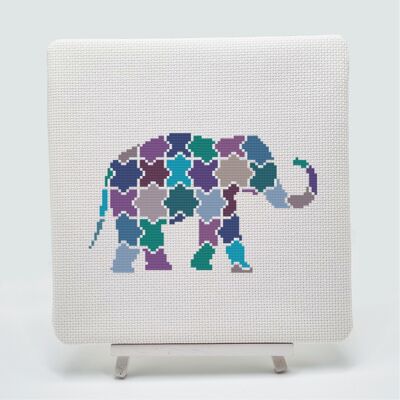 Jigsaw Elephant Cross Stitch Kit , 145g