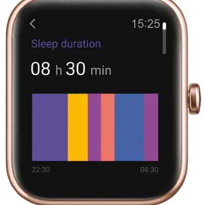 SW029F - Smarty2.0 Connected Watch - ALEXA - Silikonband - Chrono, Foto, Herzfrequenz, Blutdruck, Kurslayout