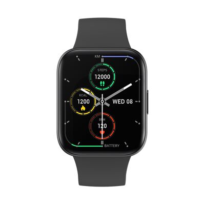 SW033A - Smarty2.0 Connected Watch - Silikonarmband - Chrono, Foto, Herzfrequenz, Blutdruck, Kurslayout