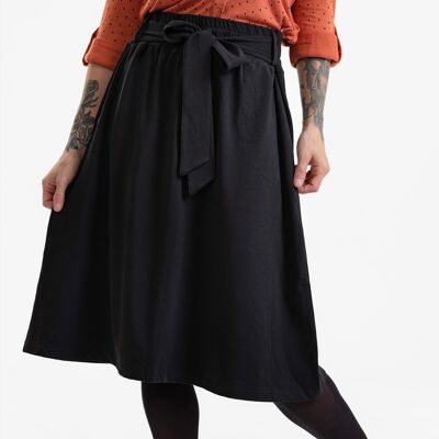 Midi skirt Hailey black made of TENCEL™ Lyocell Mix