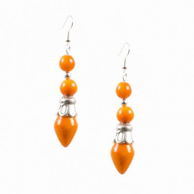 Boucles d'oreille CANDELA orange