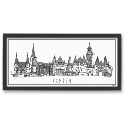 Poster Skyline Kampen 50 x 23