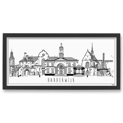 Póster Skyline Harderwijk 50 x 23