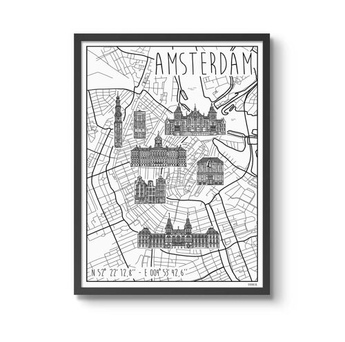 Poster Amsterdam 30 x 40