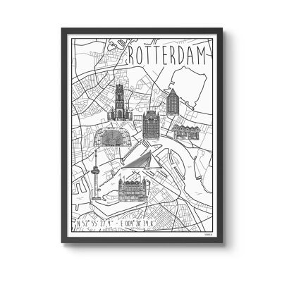 Affiche Rotterdam50 x 70