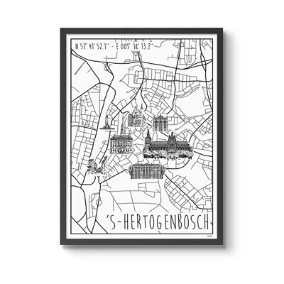 Affiche 's-Hertogenbosch30 x 40