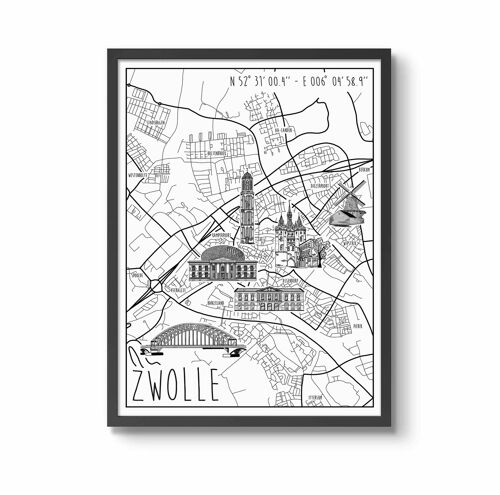 Poster Zwolle30 x 40