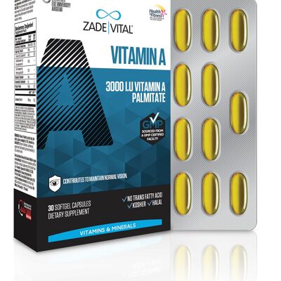 Zade Vital Vitamin A Blister 30 Capsules