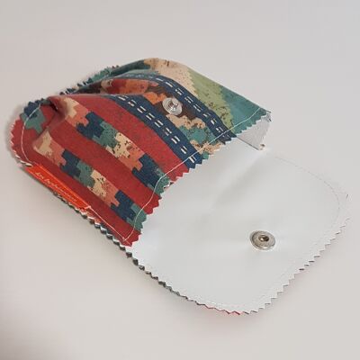 Waterproof soap pouch in recycled tarpaulin - Ethnic