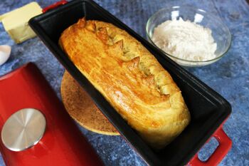 Moule à pain en fonte émaillée avec couvercle – Forme allant au four pour la cuisson et la cuisson – Moule à pain 6