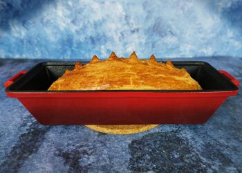 Moule à pain en fonte émaillée avec couvercle – Forme allant au four pour la cuisson et la cuisson – Moule à pain 7