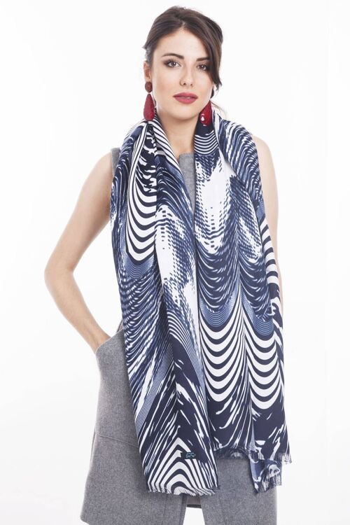 SCARF GEO BLUE