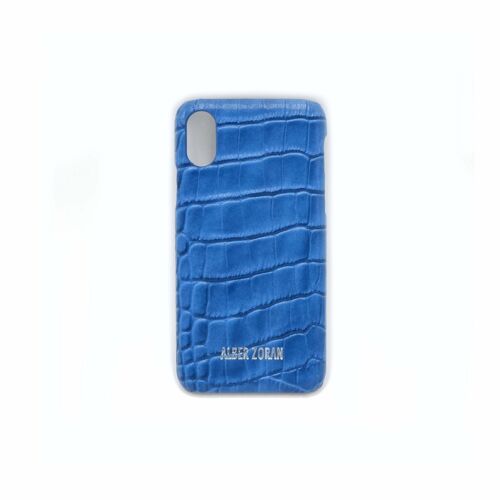 Leather cell cover iphone x iphone xs blue