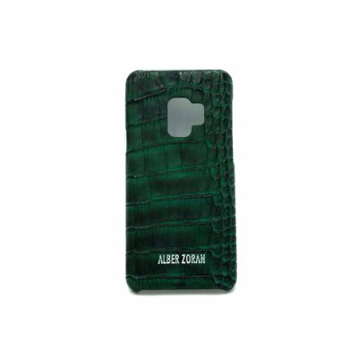 Leather cell cover samsung s9 green