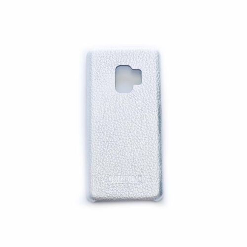 Leather cell cover samsung s9 silver