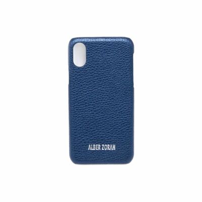 Leather cell cover iphone x iphone xs l. blue
