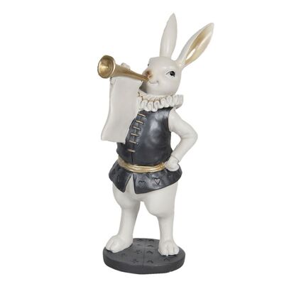 Decoratie konijn met trompet 12x12x29 cm 1
