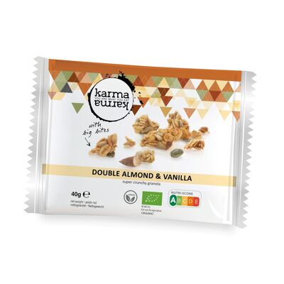 Organic vanilla almond granola | 20x 40g | mini display | Nutri-score A & vegan