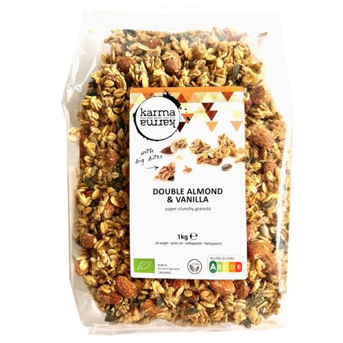 ORGANIC vanilla almond granola | 4x 1kg | Nutri-score A & vegan