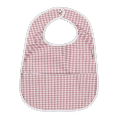 Bib with coated recovery pocket - Vichy lilac