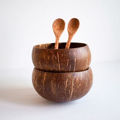 Large Duo Pack | 2 coconut bowls + 2 spoons