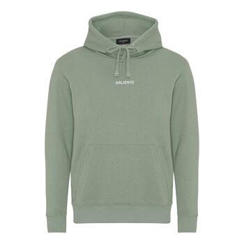 Sweat à capuche Noos vert olive 1