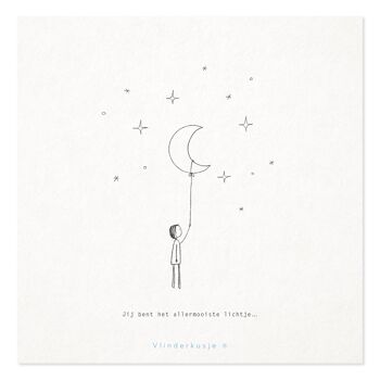 Carte affiche 'Moon Child Light' / 19 x 19 cm