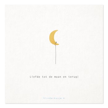 Carte affiche 'Moon Love' / 19 x 19 cm 1