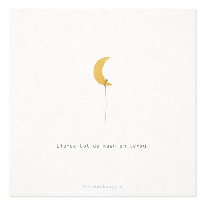 Poster card 'Moon Love' / 19 x 19 cm