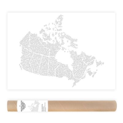Canada Coloring Map with Bubble Pattern