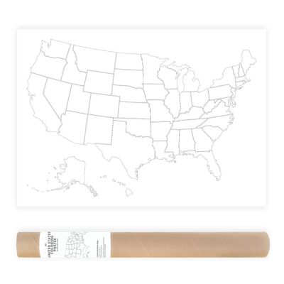 Plain Outlines United States Map