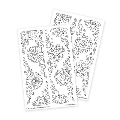 Floral Ornament Stickers, 2 Sheets