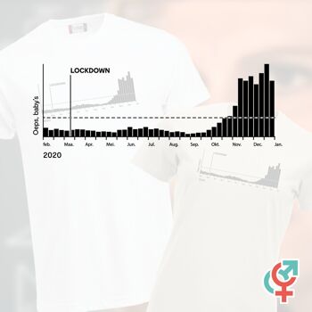 T-shirt Covid Babies - Femme - Gris 3