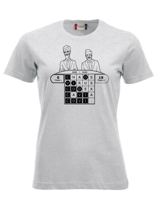 Covid Lingo T-shirt - Dames - Grijs