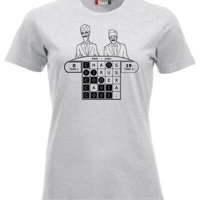 Covid Lingo T-shirt - Dames - Grijs