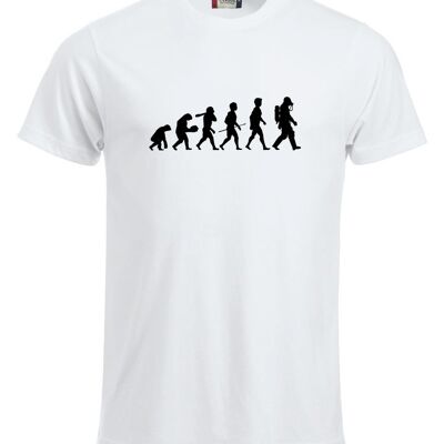 T-Shirt Evolution of Man - Uomo - Bianco