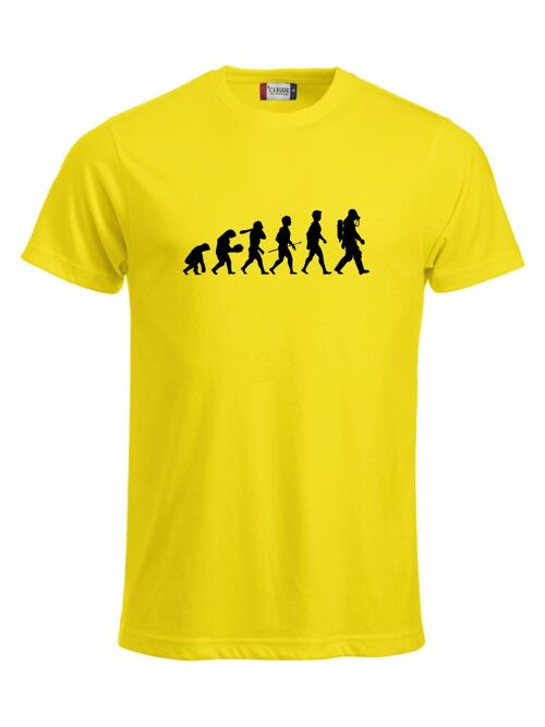 Evolution of Man T-shirt - Heren - Geel