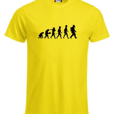 Evolution of Man T-shirt - Heren - Geel