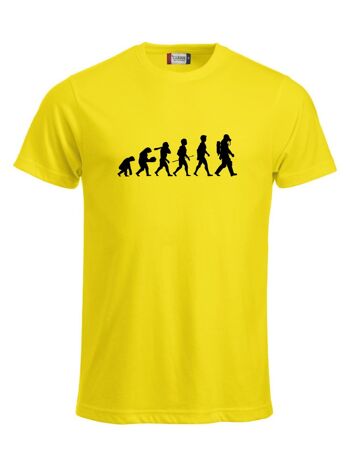 T-shirt Evolution of Man - Homme - Jaune 1