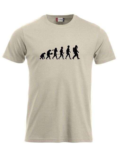 Evolution of Man T-shirt - Heren - Khaki