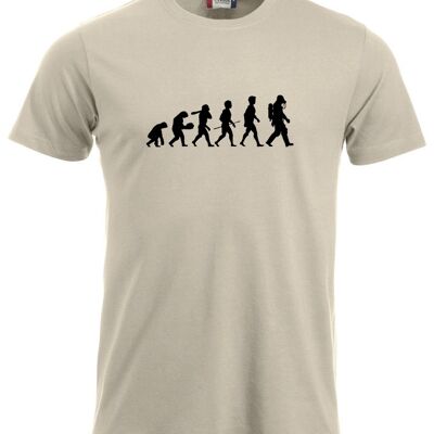 Evolution of Man T-shirt - Heren - Khaki