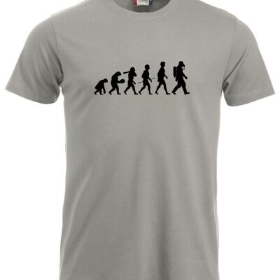 T-shirt Evolution of Man - Homme - Gris