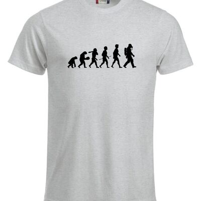 Camiseta Evolution of Man - Hombre - Ceniza