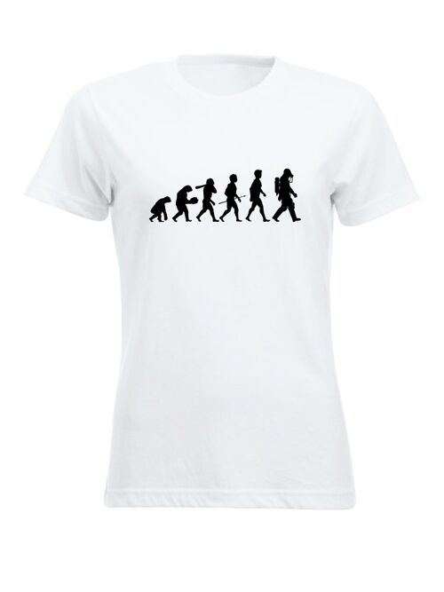 Evolution of Man T-shirt - Dames - Wit