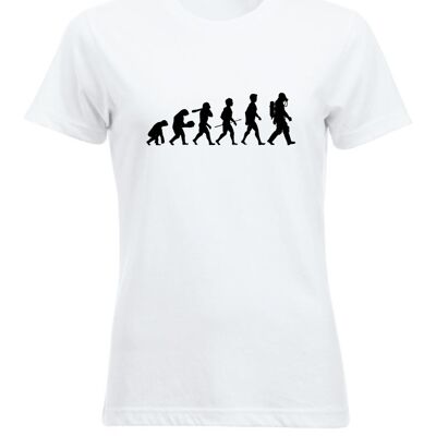 Evolution of Man T-shirt - Dames - Wit