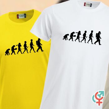 T-shirt Evolution of Man - Femme - Kaki 2